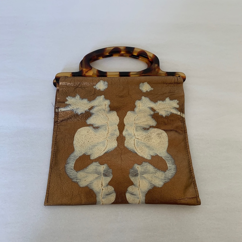 Bronze Splatter Paint Clutch